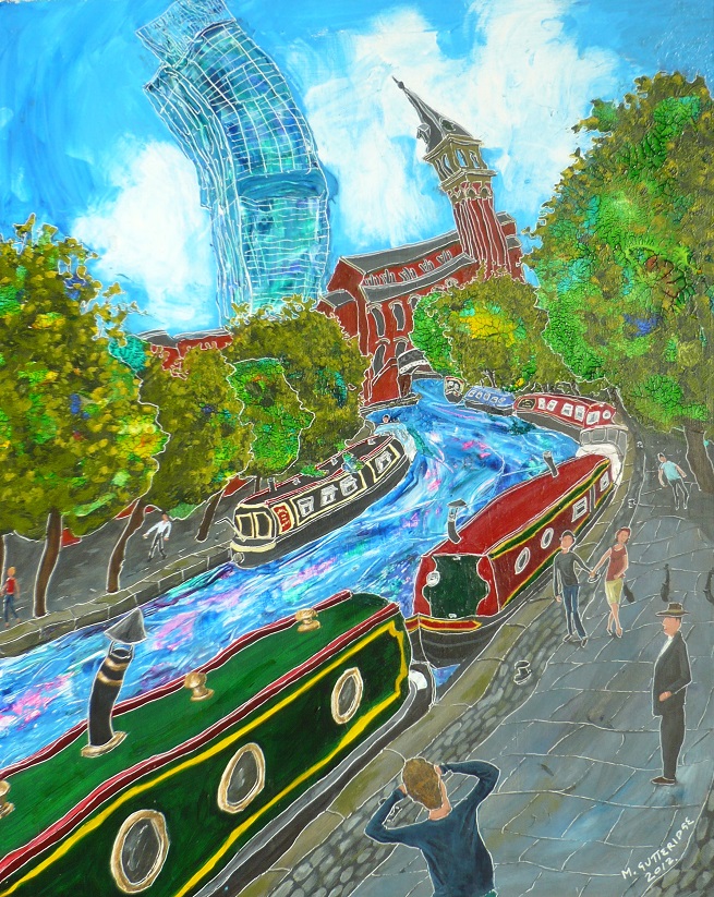 Painting of Castlefield, Manchester