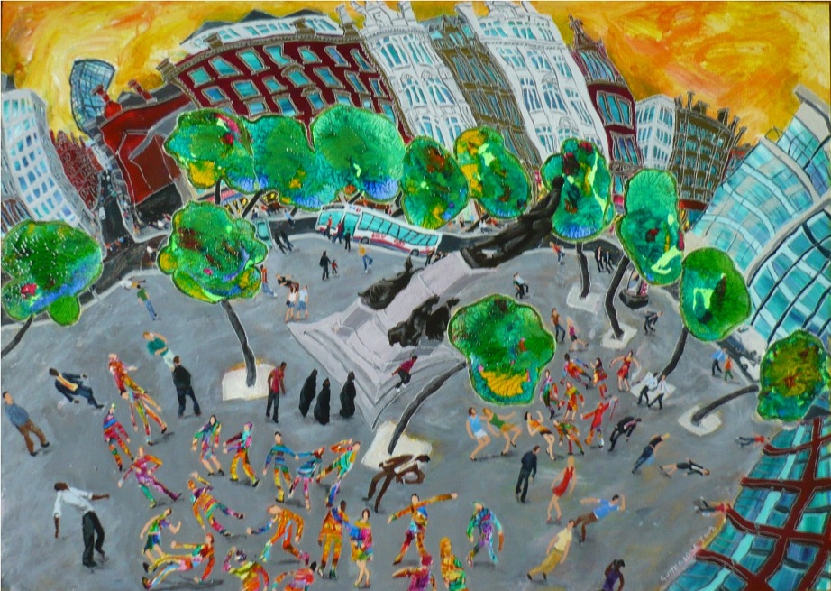 Painting of Piccadilly, Manchester