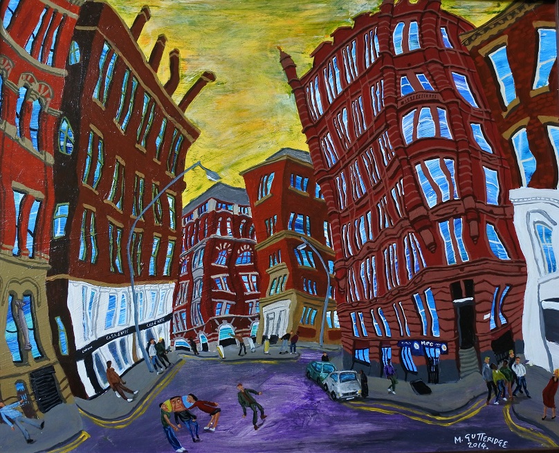 Painting of Dale St. in Northern Quarter Manchester