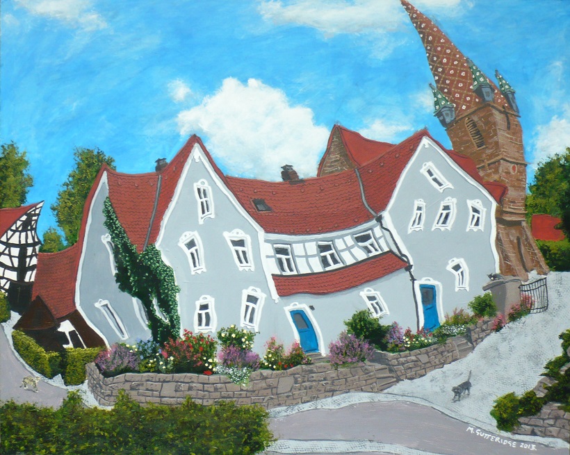 Painting of Deitenhofen in Germany by Michael Gutteridge