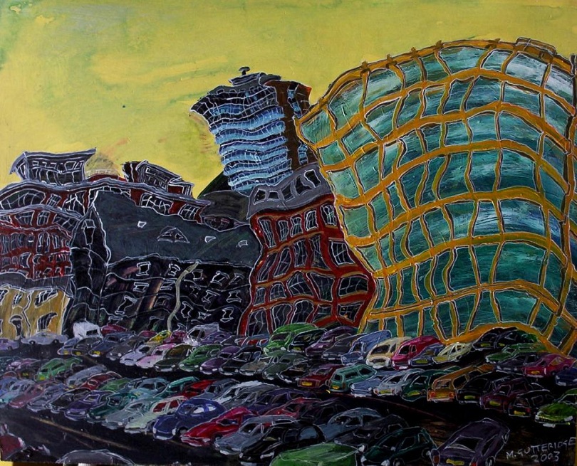 Painting of Parked Cars in Northern Quarter, Manchester