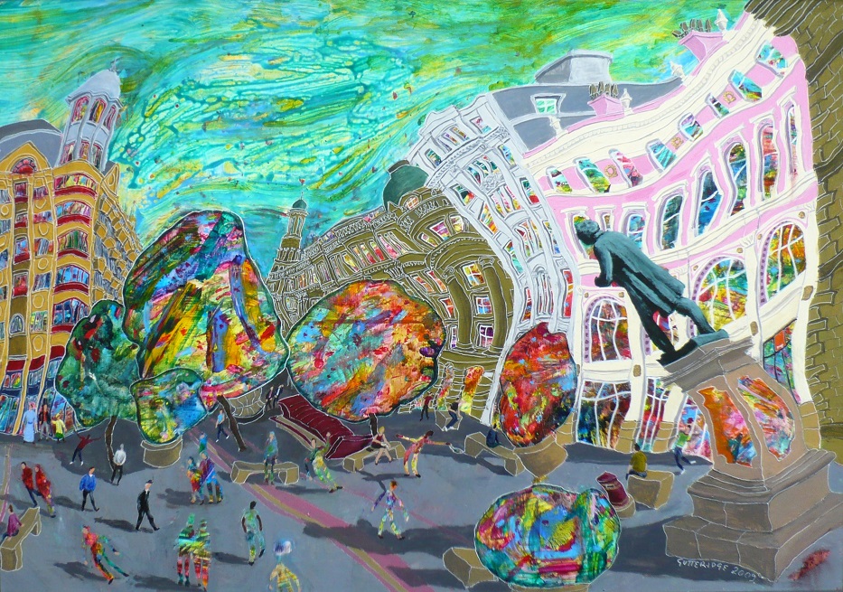 Painting of St. Ann's Square, Manchester