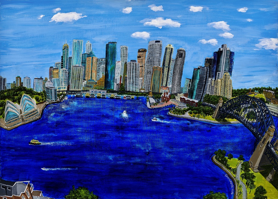 Painting of Sydney Harbour by Michael Gutteridge