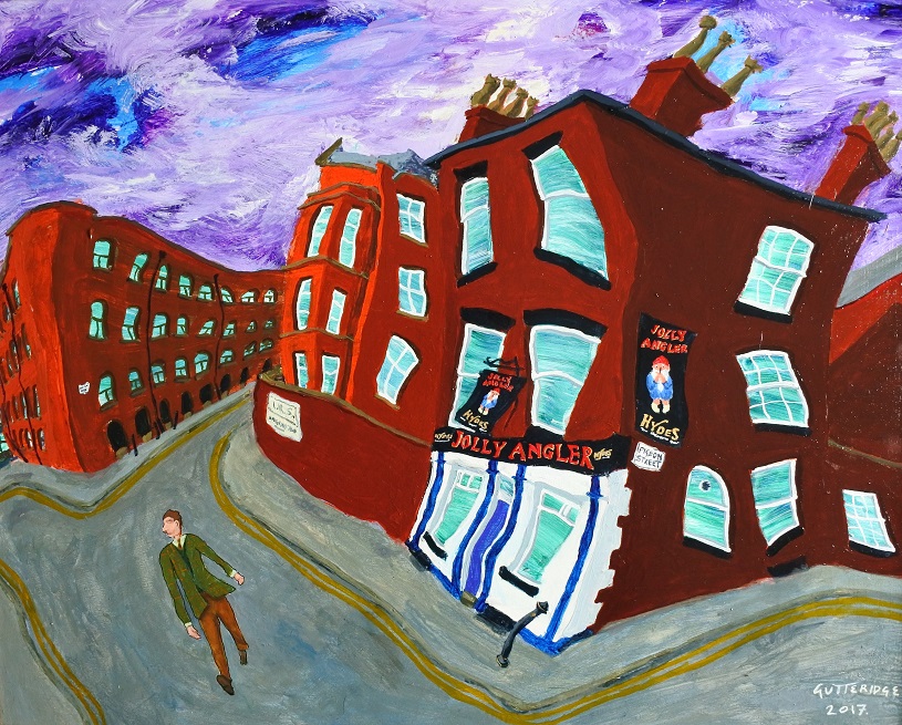 Painting of Jolly Angler pub, Manchester
