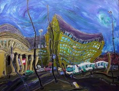 <i>St. Peter’s Square, Manchester, (Looking North) No. 2 </i>(40x50cm. Acrylic on board) Painted 2004
SOLD