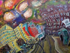 <i>Tram Station at St. Peter’s Square (looking West.) No. 3</i> (40x50cm. Acrylic on board) Painted 2004
SOLD