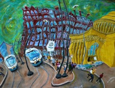 <i>Tram Station in St. Peter’s Square, Manchester, No. 4. </i>(50x70cm Acrylic on board.)
SOLD