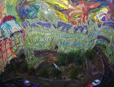 <i>St. Albert Square and Manchester Town Hall </i>(40x50cm. Acrylic on board) Painted 2005.
SOLD