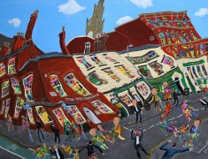 <i>Pubs On Kennedy St. No.2 </i>(50x70cm. Acrylic on board) Painted 2018.
FOR SALE Price available on request. Painting of pubs on kennedy Street, manchester, for sale.