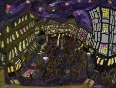 <i>Shambles Square, Manchester, No. 5, at Night. </i>Painted 2015
SOLD