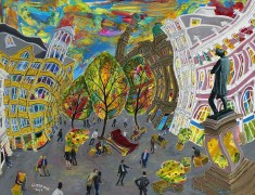 <i>St. Ann’s Square (East), Manchester, No. 4 </i>(50x70cm. Acrylic on board) Painted 2017.
SOLD