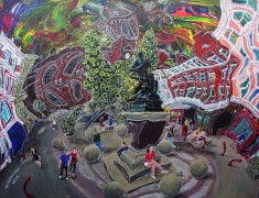 <i>St. Anne’s Square and War Memorial no 2. </i>(40x50cm. Acrylic on board) Painted 2005
SOLD