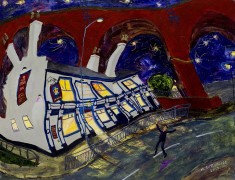 <i>The Crown Inn, Stockport, at Night. </i>(50x40cm Acrylic on board.) Painted 2012
FOR SALE. Price available on request Painting of Crown Inn by Michael Gutteridge
