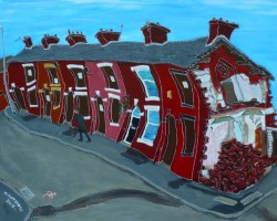 <i>The Last House on the Street. </i>(50x40cm Acrylic on board.) Painted 2013.
SOLD.