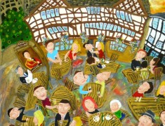 <i>The Old Wellington Inn, Shambles Sq., Manchester. </i>(50x40cm Acrylic on board.) Painted 2012.
SOLD